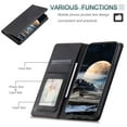 thumbnail image 4 of TECH CIRCLE Case For Galaxy S22 Ultra Case, Slim PU Leather Flip Folio Case Card Holders Kickstand Magnetic Shockproof Protective TPU Inner Wallet Cover for Samsung Galaxy S22 Ultra 6.8" 2022,Black, 4 of 7