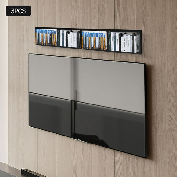 Wall Mount 34 Inch Media Storage Rack, CD DVD Organizer Metal Shelf ,Black,
34 Inch Cube Storage Media Shelf and Video Game Organizer