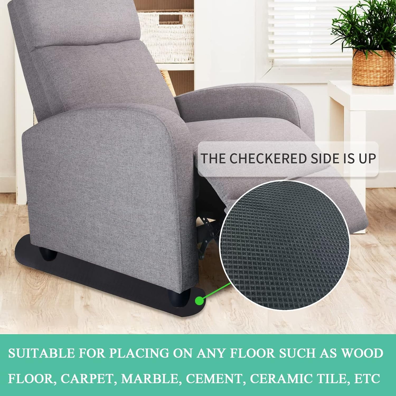 4 Pcs Anti Slip Furniture Pads for Recliner Recliner Non Slip Grippers Recliner Floor Protector Non Skid Furniture Pads for Hardwood Floors Recliner Pads to Prevent Furniture Sliding Walmart