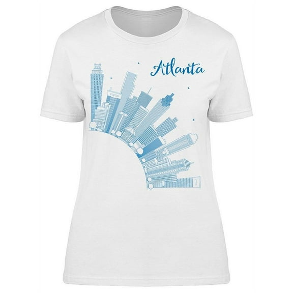 Atlanta With Buildings T-Shirt Women -Image by Shutterstock, Female x-Large