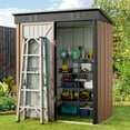 thumbnail image 3 of Lofka 5x3 Ft Metal Storage Shed with Lock, Heavy-Duty Galvanized Steel, All-Weather Outdoor Shed for Tools, Bike & Backyard Storage, Easy Assembly, 3 of 11
