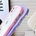 thumbnail image 5 of Compatible for iPhone 12 Case and iPhone 12 Pro Case with Magsafe, Wave Magnetic Phone Case Cute Water Ripple Candy Colors Frame Shockproof for Women Girls 6.1 Inch - Purple, 5 of 14