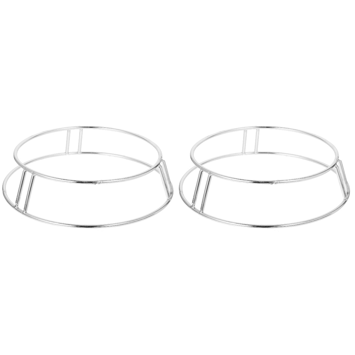 HOMEMAXS 2pcs Stainless Steel Wok Holder Wok Rack Camping Stove Wok Stand Pot Support Stand