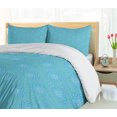 thumbnail image 5 of Ambesonne Floral Duvet Cover Sets, Pointy Petals Flowers Leaves, 2-King, Sky Blue Seafoam, 5 of 7