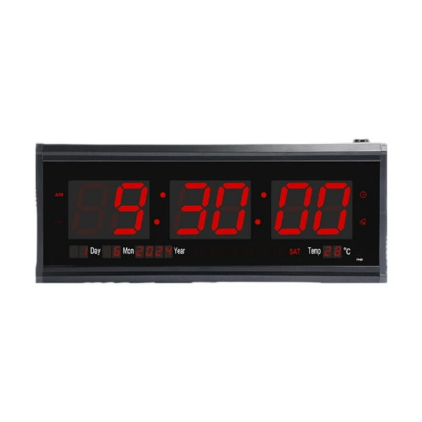 Reloj de pared digital,Reloj de pared digital práctica de la memoria fuera de la memoria,Despertador despertador moderno multifuncional interior,Reloj Led Profesional Home Classroom