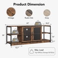 thumbnail image 2 of Mesa de TV para 65-pulgada tv: industrial entertainment center con mesh door y estantes - 63-pulgada vintage estilo rural TV media consola, 2 of 8