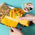 thumbnail image 5 of Mini Bag Sealer for Snacks & Food Storage | 2-in-1 Portable Hand Press Plastic Bag Sealer & Cutter | Battery Operated Heat Sealer for Chips, Candy & Grocery Bags | Includes 2 Pack, 5 of 9