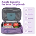 thumbnail image 4 of GYEUKHAM Insulated Kids Lunch Box, Mini Cooler Tote for Girls & Boys, Soft Thermal Meal Bag for Back to School,PurpleWithLetter, 4 of 8