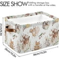 thumbnail image 4 of GZHJMY Storage Basket Woodland Animals Foldable Canvas Laundry Baskets Bin Waterproof Inner Layer with Sturdy Handles for Toy Nursery Blanket Clothes 2 Pack, 4 of 7
