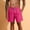 Pink, variant on WIZUTIZ Men's Solid Color Swim Trunks Lace-Up Elastic Waist Pockets Lining Quick Dry Summer Beach Board Shorts