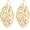 Gold Leaf, variant on Big Gold Dangle Earrings, Hollow Out Boho Earrings for Women, Long Dangling Bohemian Earrings, Handmade Trendy Geometric Fish Hook Statement Earrings