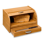 Bread Box Honey Can Do Bamboo Bread Box With Roll Top Er And Cutting Board