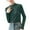 Green, variant on Womens Turtleneck Shirts Long Sleeve Fleece Undershirts Slim Fit Tops Mock Neck Base Layer Tops Green