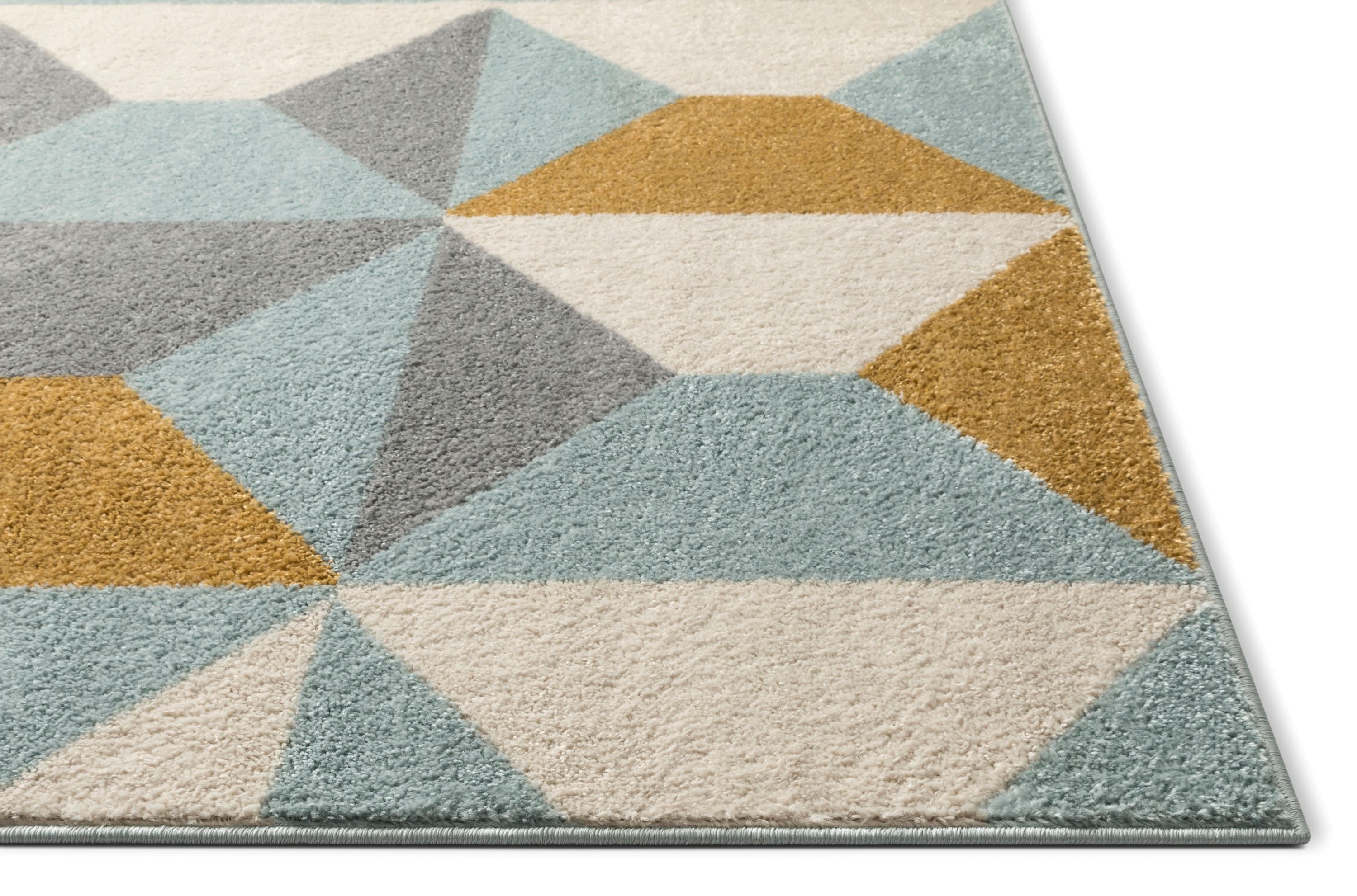 Well Woven Mystic Zeke Contemporary Geometric Gold 3'11" x 5'3" Area Rug