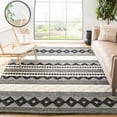 thumbnail image 2 of SAFAVIEH Natura Carly Geometric Area Rug, Black/Ivory, 10' x 14', 2 of 8