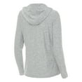 thumbnail image 3 of Women's Antigua Heather Gray Milwaukee Brewers Daybreak Quarter-Zip Hoodie, 3 of 3