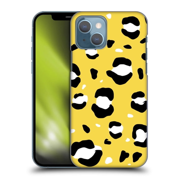 Head Case Designs Officially Licensed Grace Illustration Animal Prints Yellow Leopard Hard Back Case Compatible with Apple iPhone 13