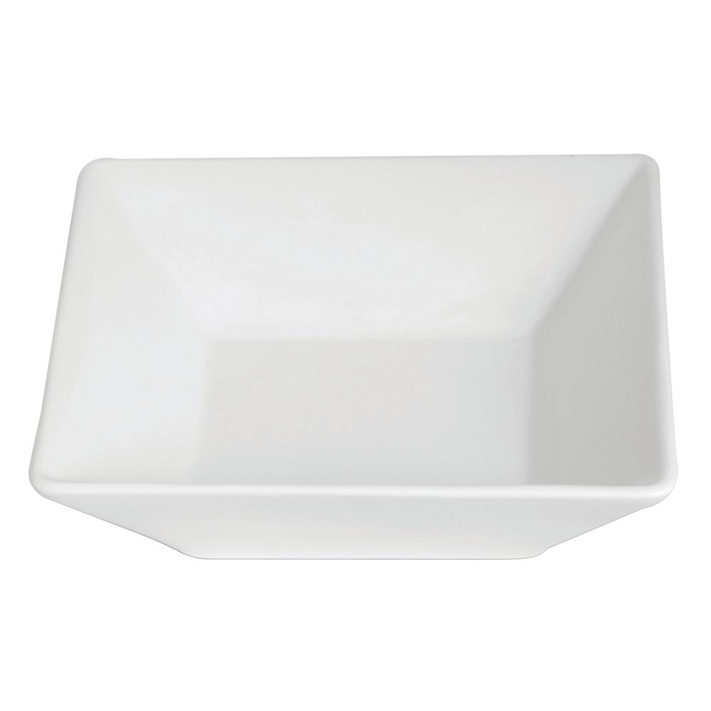 Porcelain Serving Bowl Square White 7 3/4 L x 7 3/4 W x 2 2/5 H