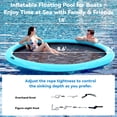 thumbnail image 3 of Danrelax 10FT Sunchill Round Inflatable Float Ring for Adults, Heavy Duty Hammock Pool Lounger with Pump, for Lake, Ocean & Pool, 3 of 8