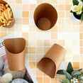 thumbnail image 4 of 50 Pcs 12 oz French Fry Containers Disposable Charcuterie Cups - Incline Design Round Kraft Paper French Fry Cups Stackable for Waffles Chips or Popcorn, 4 of 7