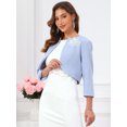 thumbnail image 2 of DARING DIVA Women's Formal Bolero for Evening Dress Wedding Cocktail Shrug 2XL Light Blue, 2 of 6