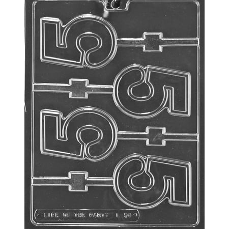 - Number 5 Five #5 Lollipop Sucker Chocolate Mold Candy Soap Mould Birthday Wedding Party Favor m222