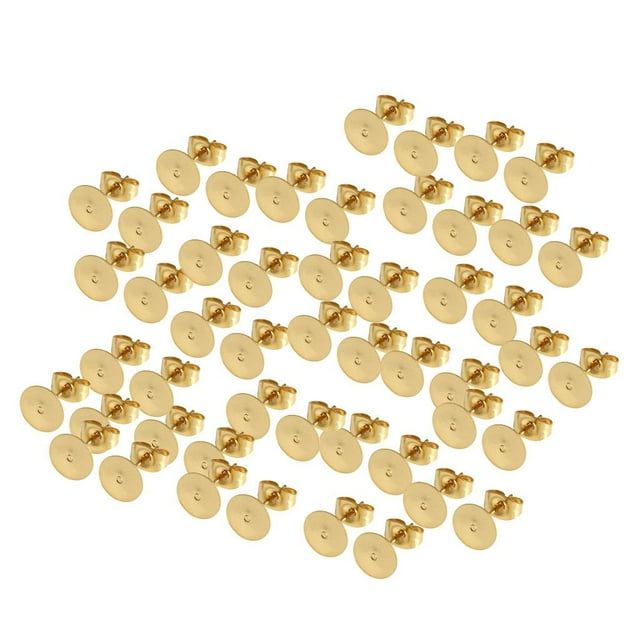 Pendientes de Tuerca de Moda BLESIY para mujer 50 Uds Tapón de Mariposa de acero inoxidable 3mm