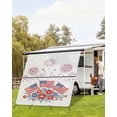 thumbnail image 4 of 4th of July RV Awning Sun Shade Screen 9'X7' American Flag Fireworks Mesh Sunscreen Patriotic Stars Poppy Awning Shade Screen with Zipper UV Blocker Completed Kits for RV Motorhome Camper, 4 of 7