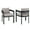 Back+Beige, variant on GDF Studio Modern Aluminum Outdoor Dining Chairs with Cushions, Back+Beige, Set of 2