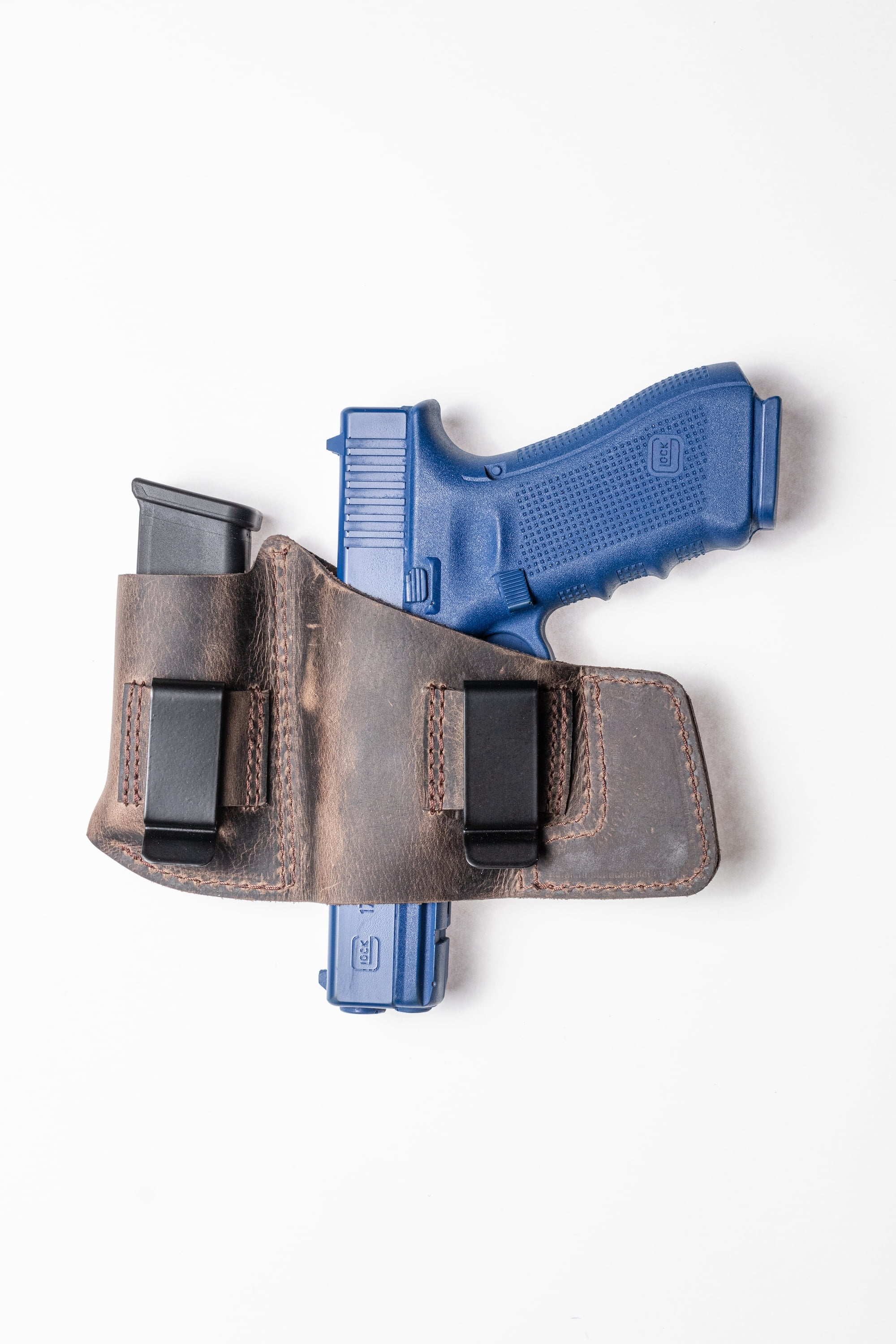 Saddle Mate Top Grain Buffalo Leather Training Range Gun Holster & Mag Pouch Combo- Right Handed