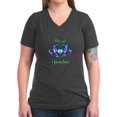 thumbnail image 1 of CafePress - Proud Grandma Women's V Neck Dark T Shirt - Women's V-Neck Dark T-Shirt, 1 of 1