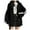 Black, variant on Fesfesfes Sweatshirt for Women Casual Long Sleeve Pocket Loose Solid Zipper Medium And Long Tops Hooded Sweatshirts Sweatshirt for Women Blouse Clearance