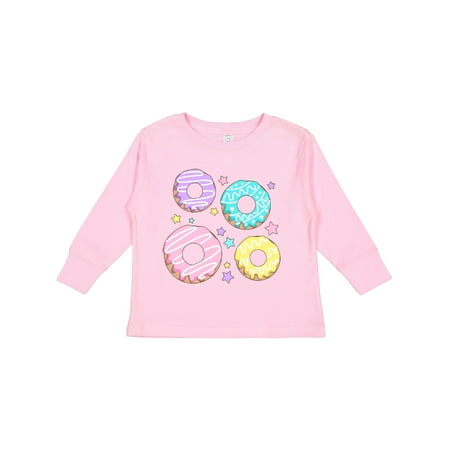 

Inktastic Easter Pastel Donuts with Frosting and Stars Gift Toddler Boy or Toddler Girl Long Sleeve T-Shirt