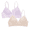 Dusky Lavender / Wheat Heather, variant on Wonder Nation Girls Longline Bra, 2-Pack