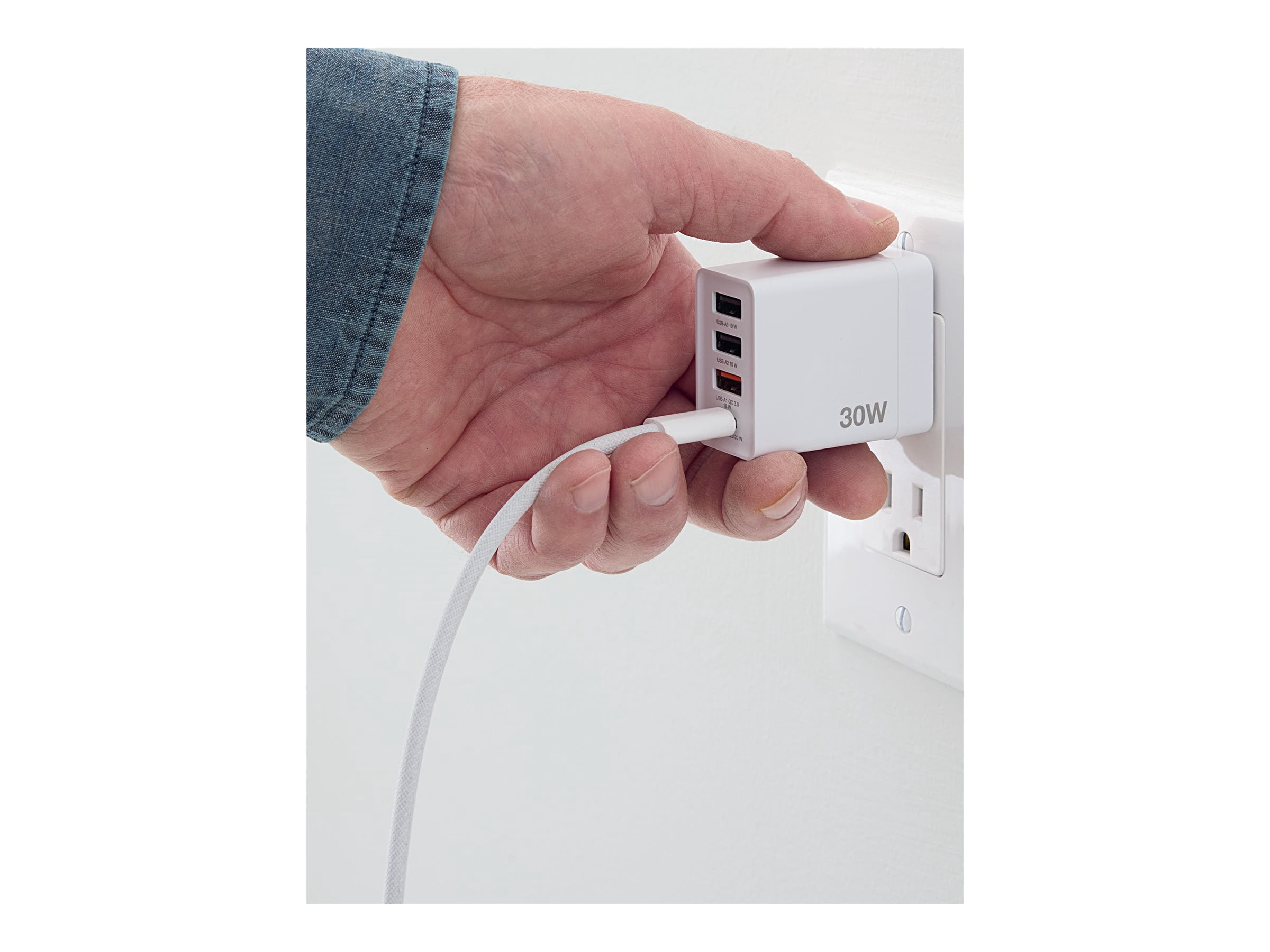 Verbatim 30W 4-Port USB Wall Charger - White (70772)