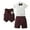 Wine, variant on Zanarzt Boys Summer Outfit Sets Boys Formal Set Little Boys Gentleman Suit Vest Short Set Bow Tie 4pcs Boys Short Sleeve Wedding Clothes ,1-2 Years
