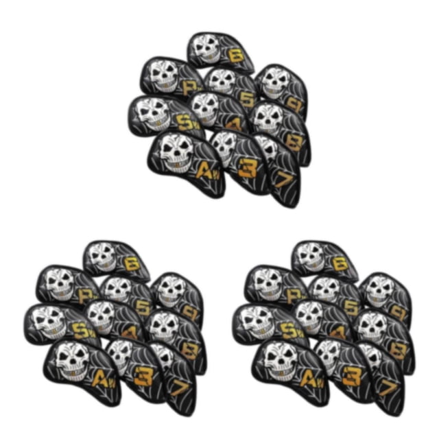 Soidarity 10Pcs PU Leather Waterproof Iron Club Head Protector Golfer Gift Golf Covers Type1 NO1