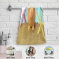 thumbnail image 5 of Summer Funny Pig Sunglasses Kitchen Hand Towels, Sand Beach Starfish Fingertip Bath Towels Ultra Soft and Absorbent, Decorative Face Towels Dish Washcloths, 2 PCS, 28.3"x 14.4", 5 of 5