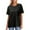 Black, variant on hotojiny Womens Summer Tops Oversized Loose Short Sleeve T-Shirts Casual Crew Neck Ribbed Solid Color Tunic Tee