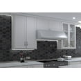 thumbnail image 5 of Homage Lincoln Black 5-in. Textured Look Hexagon Glossy Matte Porcelain Wall and Floor Tile, 5 of 8