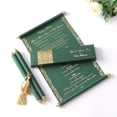 thumbnail image 2 of Invitaciones de boda elegantes personalizadas, tarjetas de felicitación de cumpleaños con estampado de lámina, papel azul y blanco, borla de caja, 100 piezas, 2 of 4