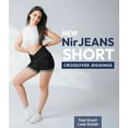 thumbnail image 2 of NirJEANS Women's Short Jeggings - Sexy Jeans Shorts For Women, High Waisted Crossover Women's Jeggings Booty Shorts for Women (4 4", BlackJeans), 2 of 6