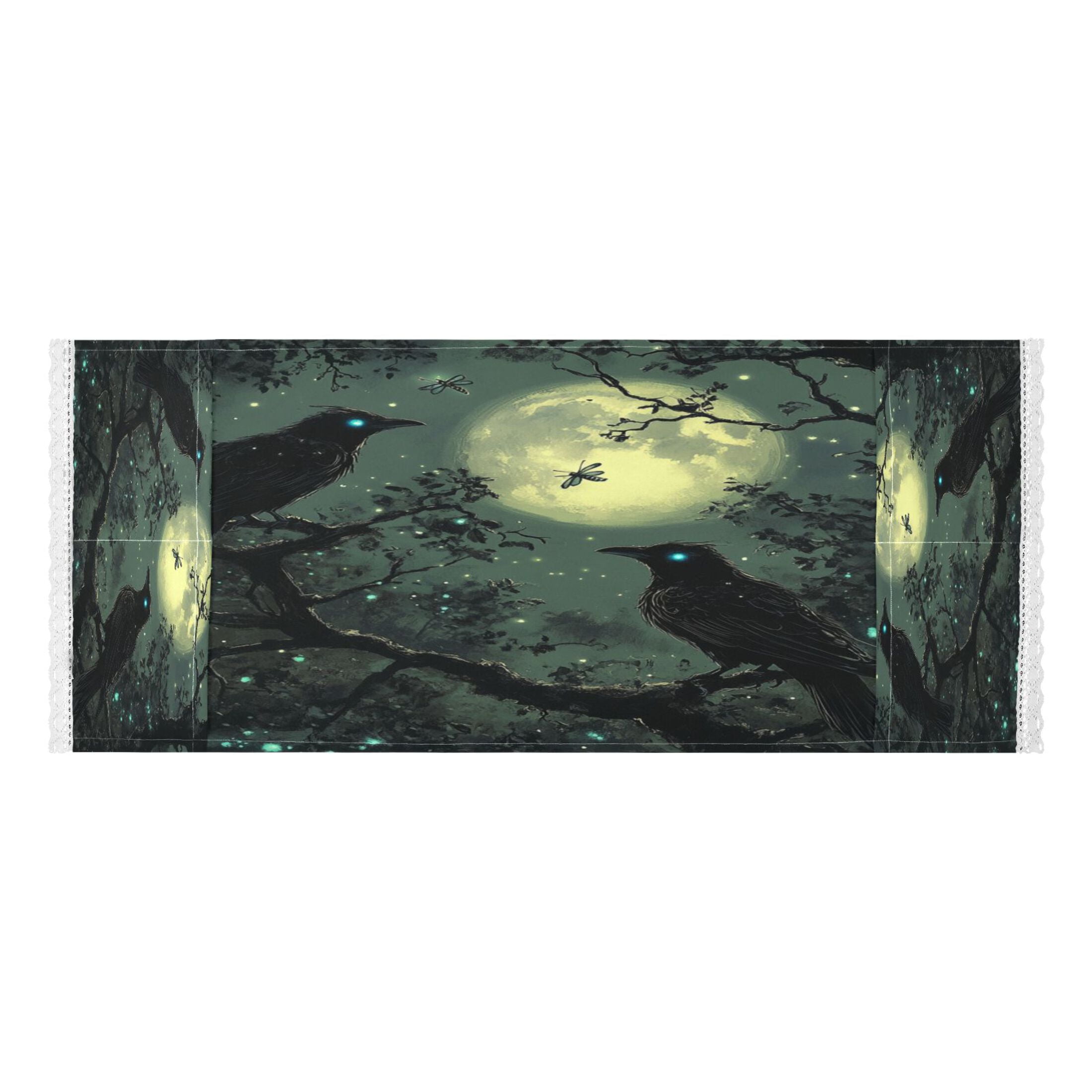 WOBOGO Midnight Dark Crow Washing Machine Cloth Dryer Refrigerator Top Cover Protective Non-Slip Mat For Kitchen Laundry