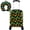 2PCS boys black dinosaur luggage set, variant on Sweet Purple Love Kids Rolling Suitcase 2PC Set: Airline-Approved Carry On Girls Luggage with 360° Spinner Wheels, Includes Neck Pillow