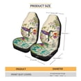 thumbnail image 2 of FOR U DESIGNS Hummingbird Flower Print Car Seat Cover Stretchy 2 Pcs Front Interior Sets Wear-Resistan Vehicle Cushion Cover Automotive Seat Protector Fit for Van,Trucks, SUVs, 2 of 7