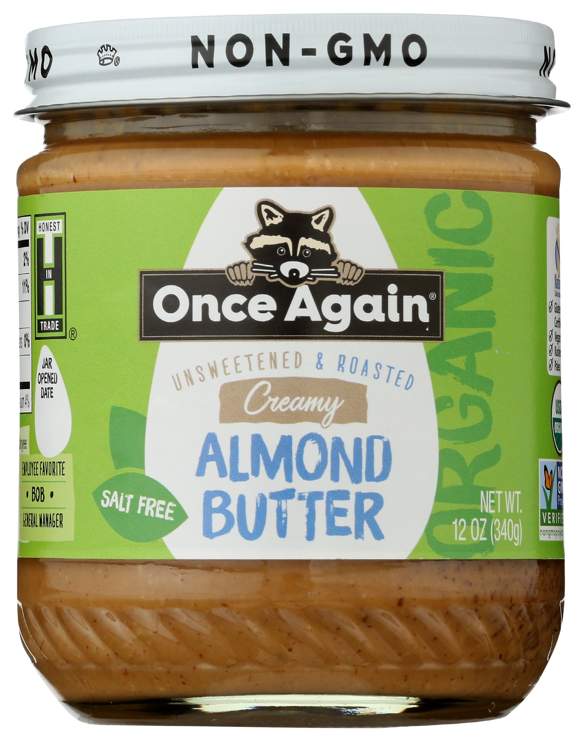 (Pack of 6), Once Again Organic Creamy Almond Butter, 12 oz