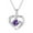 Purple, variant on Censtreet Heart-Shaped Necklace Exquisite Crystal Zircon Pendant Clavicle Chain Women Wedding