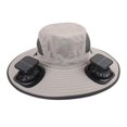 thumbnail image 4 of Sun Hat with 4 Solar Fan Wide Brim Fishing Bucket Hat USB & Solar for Men Women UPF 50+ Cooling for Fishing Beach, 4 of 4