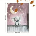 thumbnail image 3 of Cute Elephant Moon Stars Canvas Wall Art， Perfect for Bedroom， Living Room， Nursery， Kids Room， and Office Decoration, 3 of 8