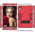 thumbnail image 2 of Mignova pour Lenovo Tab P11 Pro Étui pour Tablette, Antichoc Résistant aux Chocs Robuste (avec Support) Étui Hybride pour Lenovo Tab P11 Pro 11,5 Pouces (Modèle : TB-J706F/J706L) + Protecteur d'Écran (Rouge/noir, 1 Paquet), 2 of 7